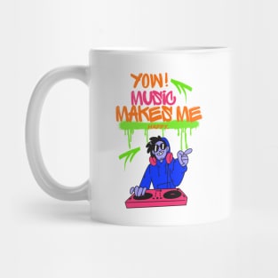 Disc Jockey On Music Mug